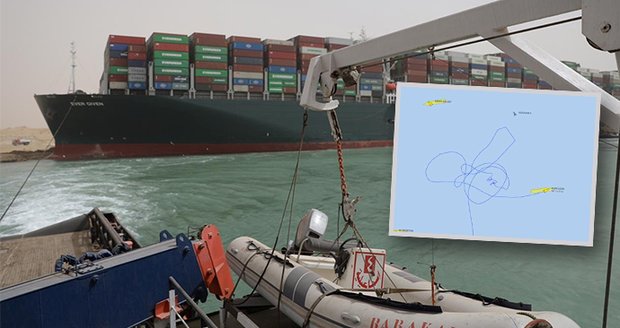 Může za zablokování Suezského průplavu penis? Kapitán obří lodi si krátil čas podivnými manévry