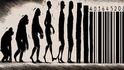 Evoluce od opice k čárkovému kódu