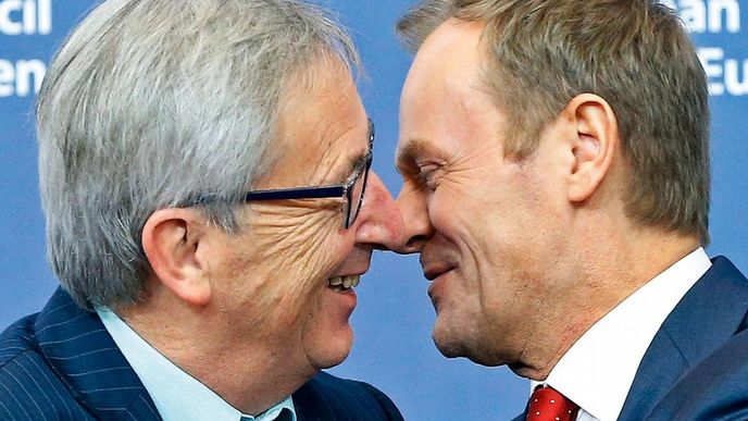 Jean-Claude Juncker a Donald Tusk. Předseda Evropské komise a předseda Evropské rady