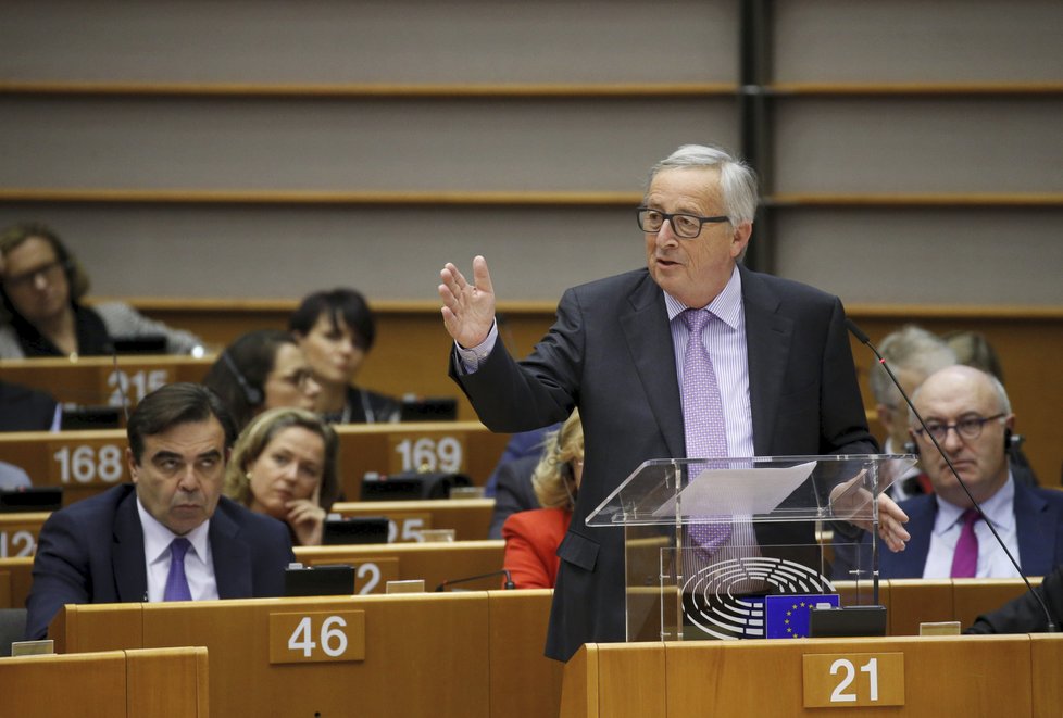 Předseda Evropské komise Jean-Claude Juncker na prezentaci rozpočtu Evropské unie do roku 2027