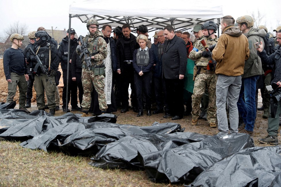 Ursula von der Leyenová při návštěvě Ukrajiny