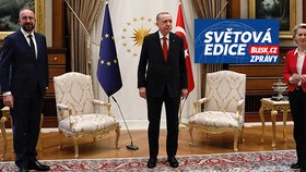 Urážka žen? Šéfka eurokomise nedostala od hostitele Erdogana křeslo, muži ano