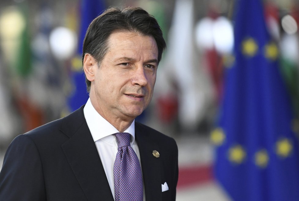 Italský premiér Giuseppe Conte na EU summitu v Bruselu (18.10.2018)