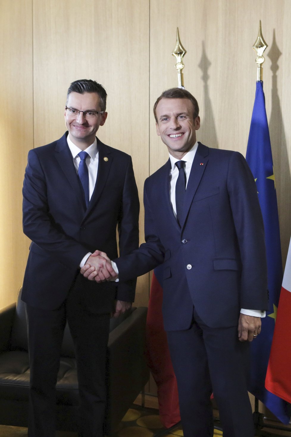 Francouzský prezident Emmanuel Macron na summitu EU v Bruselu (18.10.2018)