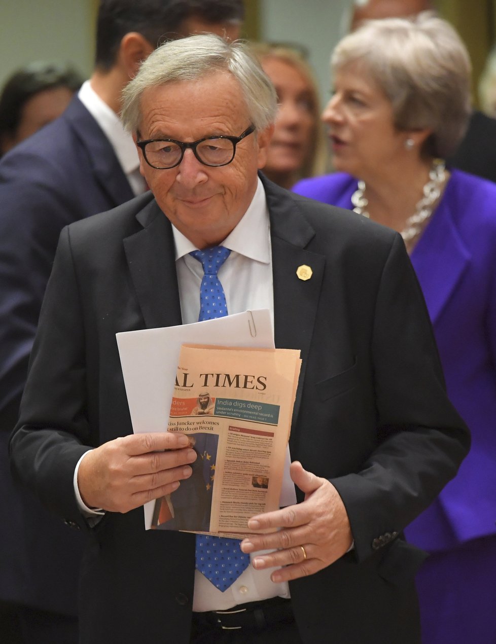 Prezident Evropské komise Jean-Claude Juncker na summitu EU v Bruselu (18.10.2018)