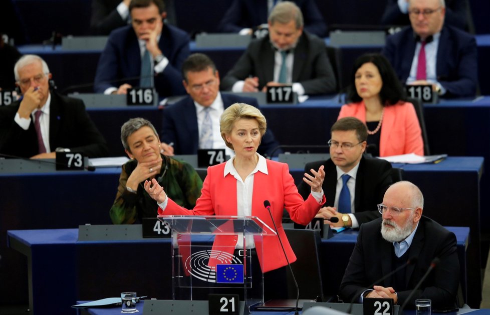 Šéfka Evropské komise Ursula von der Leyenová ve Štrasburku