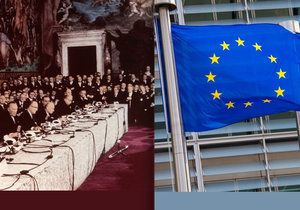 Podpisem Římských smluv vznikl předchůdce dnešní EU.