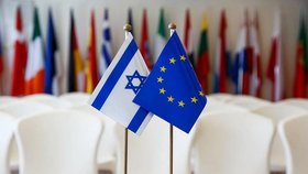 Vlajky Izraele a EU