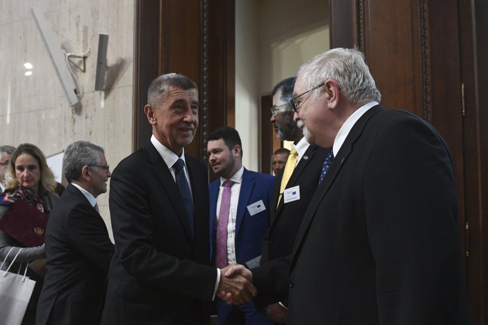 Premiér Andrej Babiš (ANO) vystoupil na Evropském jaderném fóru (ENEF), které konalo v Praze. (30. 4. 2019)