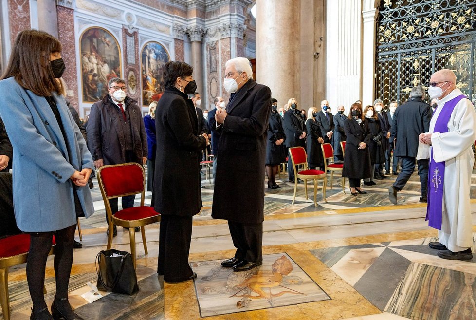 Pohřeb šéfa Evropského parlamentu Davida Sassoliho.