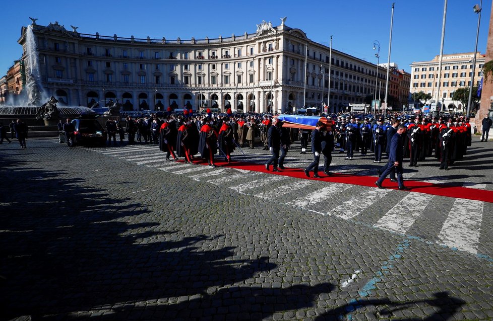 Pohřeb šéfa Evropského parlamentu Davida Sassoliho.