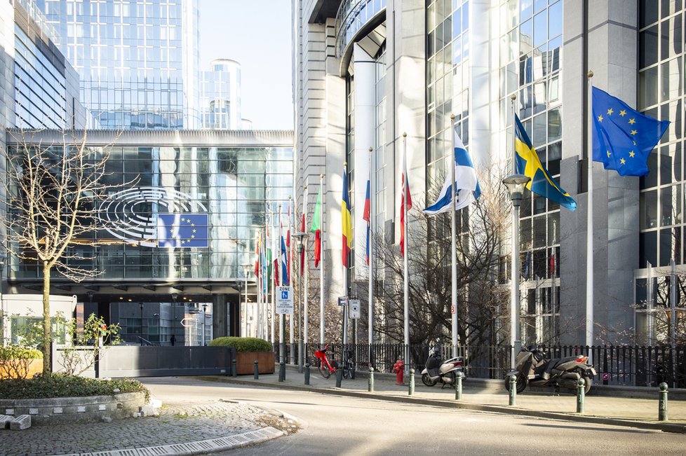 Evropský parlament v Bruselu.
