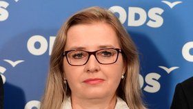Radka Trylčová (ODS) během představování kandidátů do Evropského parlamentu (21. 1. 2019)