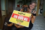 Vítězka soutěže nejPes 2015 převzala odměnu 30 000 korun v Českých Budějovicích