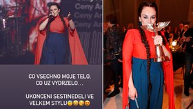 Ewa Farna „oslavila“ konec šestinedělí na cenách Anděl.