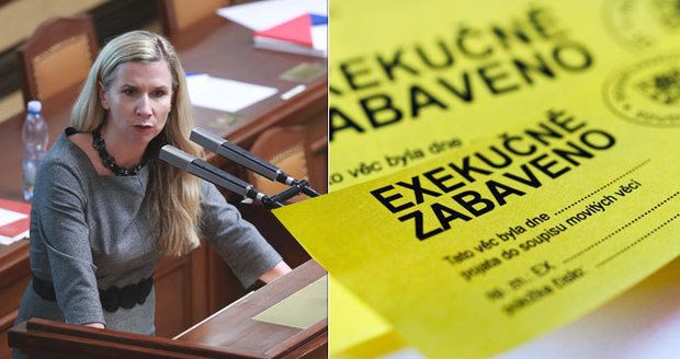 Zadlužené děti i „mafie exekutorů“. Ve Sněmovně to na akci Valachové vřelo