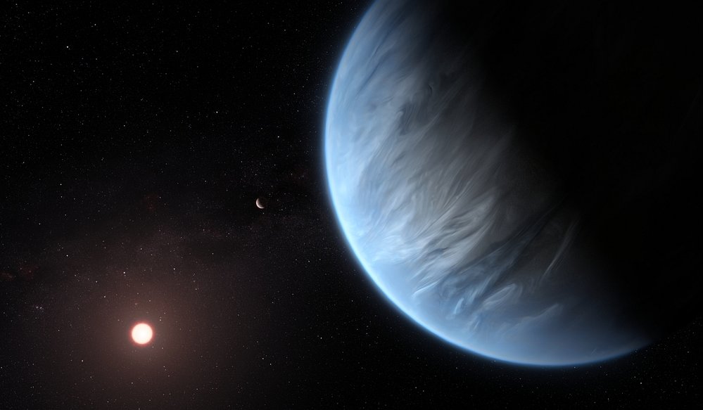 Exoplaneta K2-18b v představách malíře