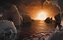 Ilustrace exoplanet v systému Trappist-1