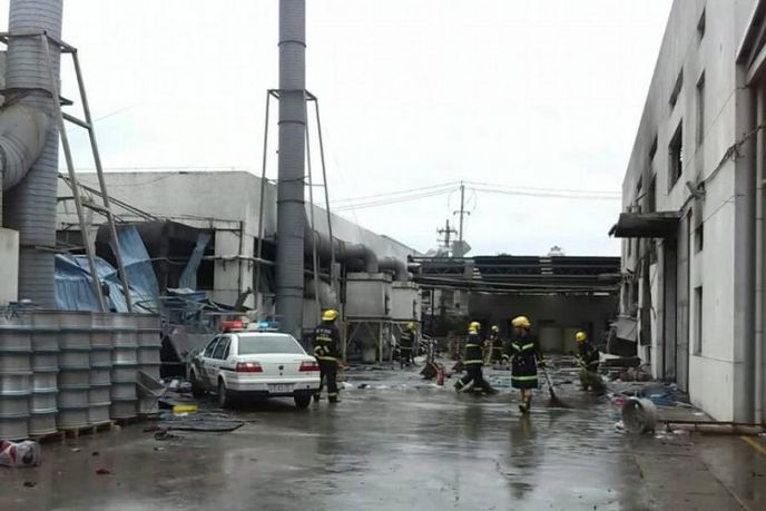 Exploze v čínské továrně