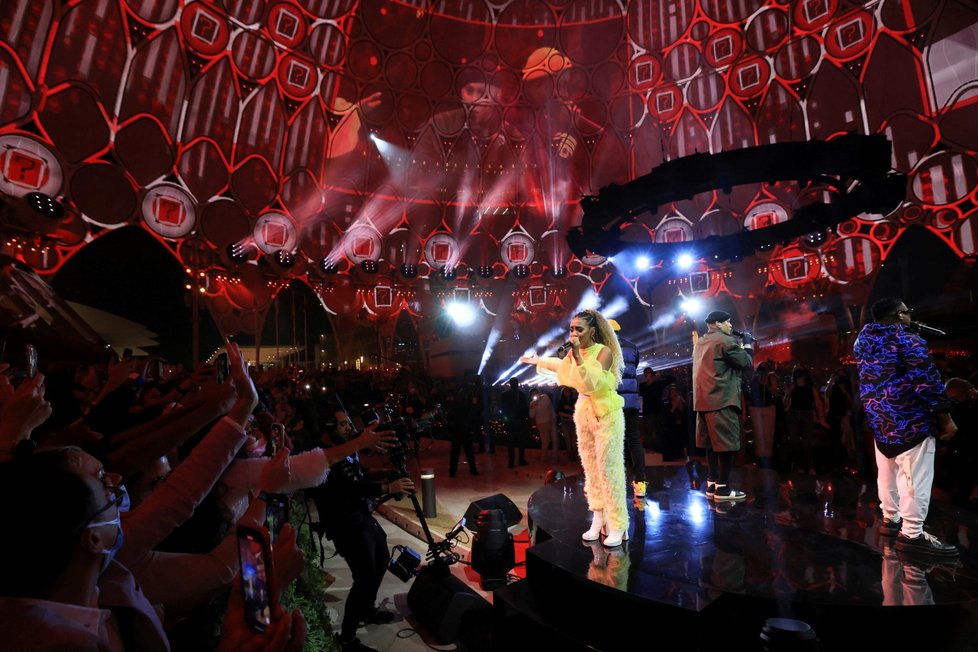Koncert The Black Eyed Peas na Expu v Dubaji.