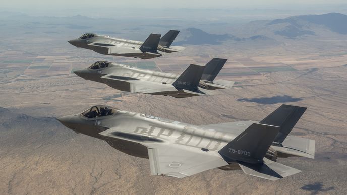 Stíhací letoun F-35 Lightning amerického výrobce Lockheed Martin