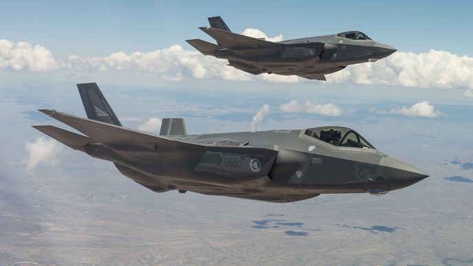 Stíhací letoun F-35 Lightning amerického výrobce Lockheed Martin