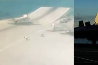 Stíhačka za 3 miliardy skončila na dně moře: Fiasko při startu z letadlové lodi někdo natočil na mobil