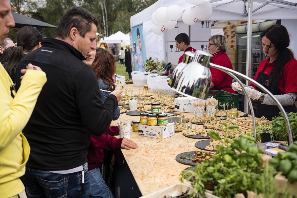 Stánek Kauflandu servíroval výborné pomazánky K-take it veggie