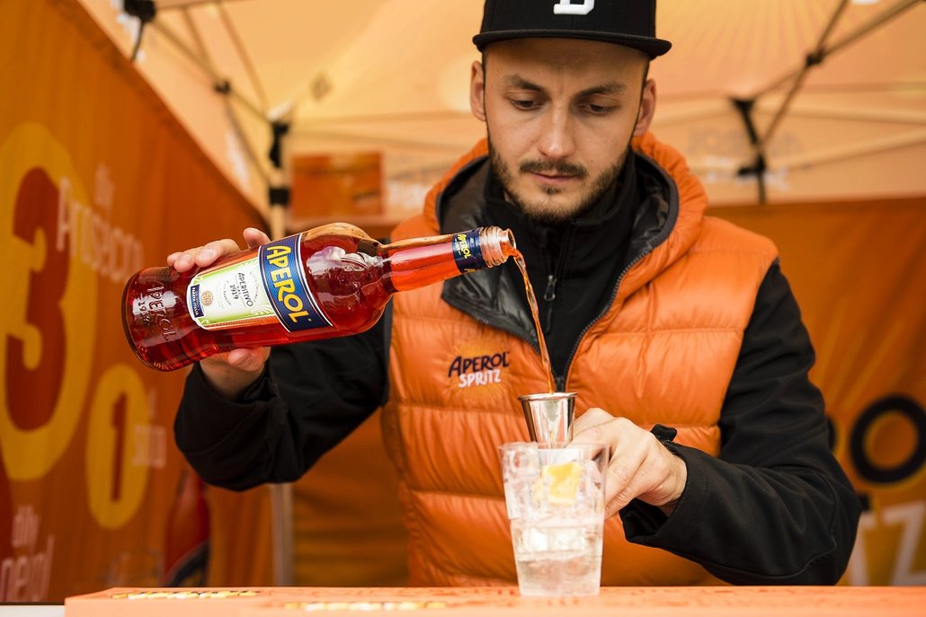 Nechyběl ani legendární italský aperitiv Aperol