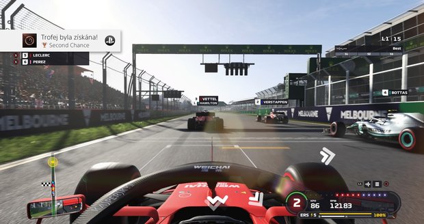 Závodní videohra F1 2019 pro PlayStation 4.