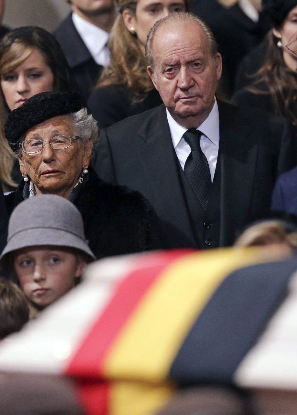 Na pohřeb Fabioly přijel i bývalý španělský král Juan Carlos