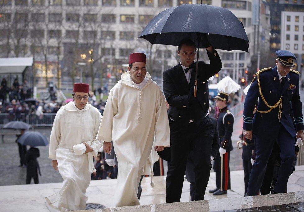 Pohřbu belgické královny Fabioly se zúčastnil i marocký princ