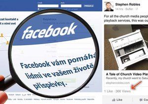 Na mobilní verzi Facebooku se objevila chyba, která odhalila počet zhlédnutí příspěvků.