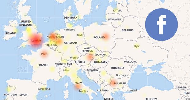 Facebook postihl 3. července 2019 výpadek.