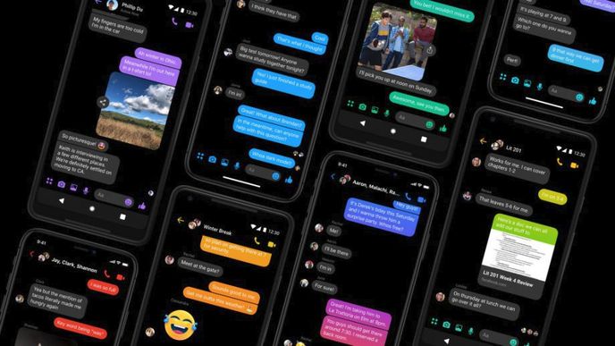 Facebook umožňuje zapnout tmavý režim v Messengeru. Facebook umožňuje zapnout tmavý režim v Messengeru.