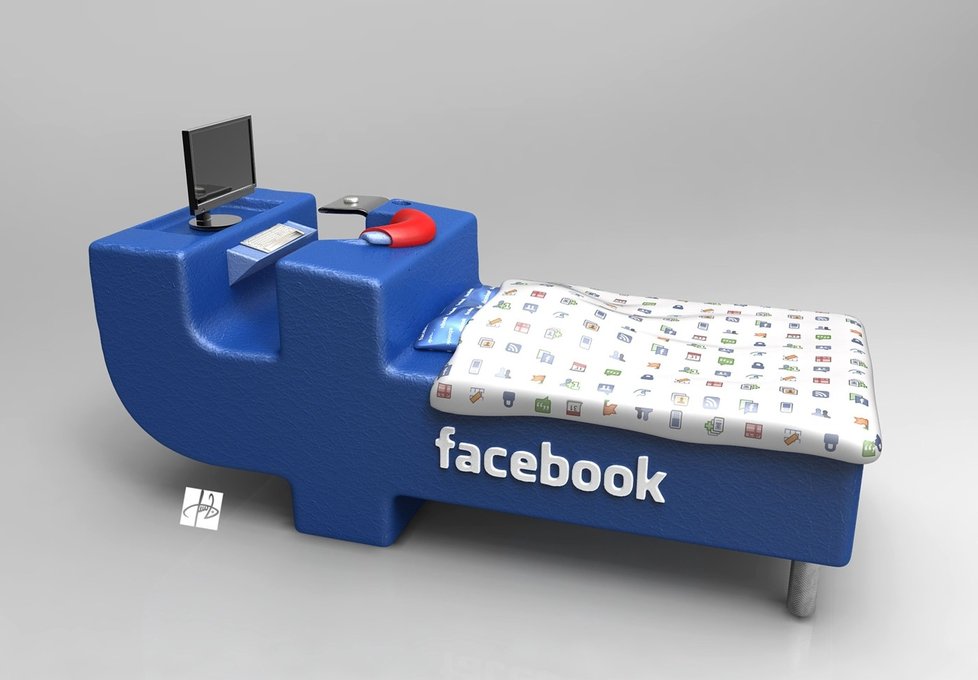 Díky téhle posteli můžete s Facebookem usínat i vstávat