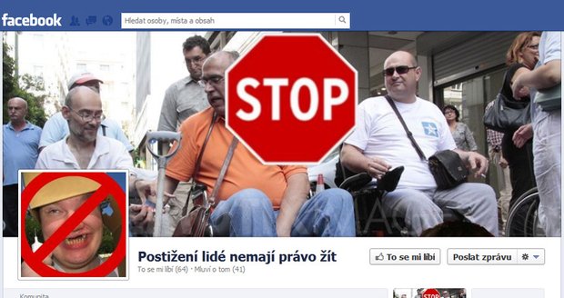 Takto vypadala ohavná facebooková stránka před tím, než Facebook zrušil.