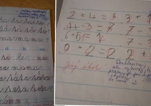 Úkoly z první třídy pobouřily sociální síť: Učitelka žákyni k úkolu napsala, že je pomalá!