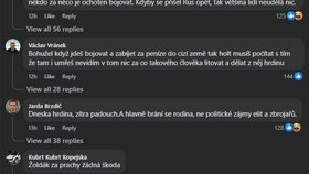 Příspěvek o smrti Vladimíra Přibyla na Ukrajině vyvolal zlostné debaty na Facebooku.