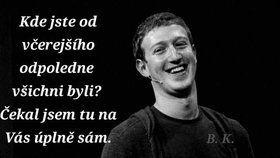 Facebook a jeho 7hodinový výpadek stál Zuckerberga 7 bilionů dolarů.
