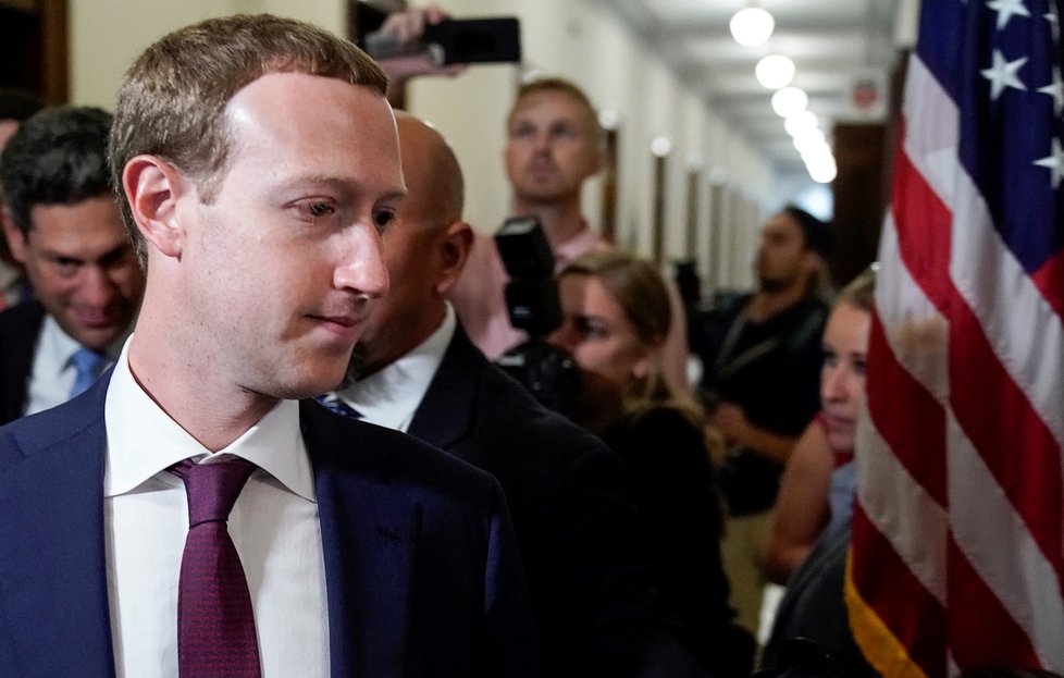 Mark Zuckerberge, zakladatel Facebooku, ve Washingtonu