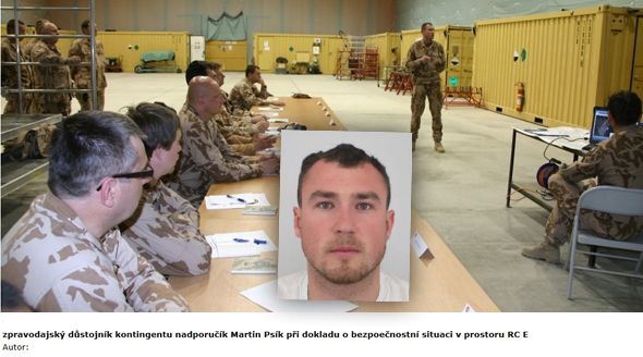 Na webu ministerstva obrany bylo možné identifikovat podle fotografie agenta Psíka.