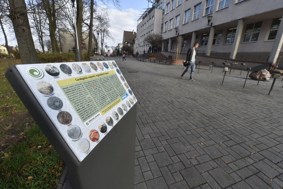 Tak vypadá revitalizovaný prostor před Přírodovědeckou fakultou Ostravské univerzity v Chittussiho ulici ve Slezské Ostravě.