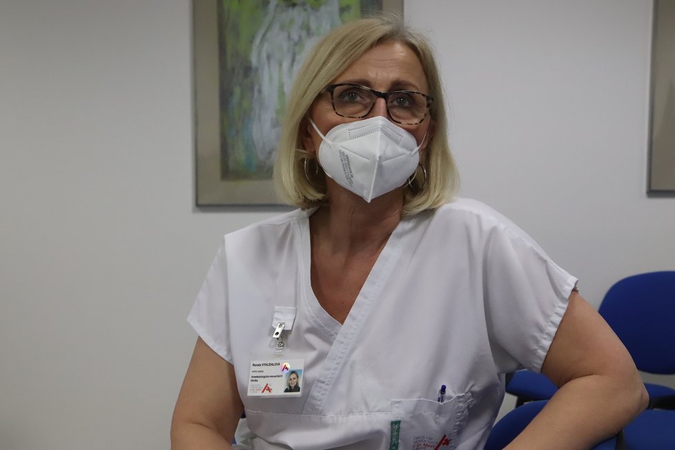 Unavená Renata Vyhlídalová, vrchní sestra na Anesteziologicko-resuscitační klinice FNUSA Brno.