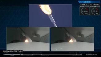 Cesta na Měsíc a Mars je pro lidstvo otevřená. Takhle vypadal úspěšný start rakety Falcon Heavy