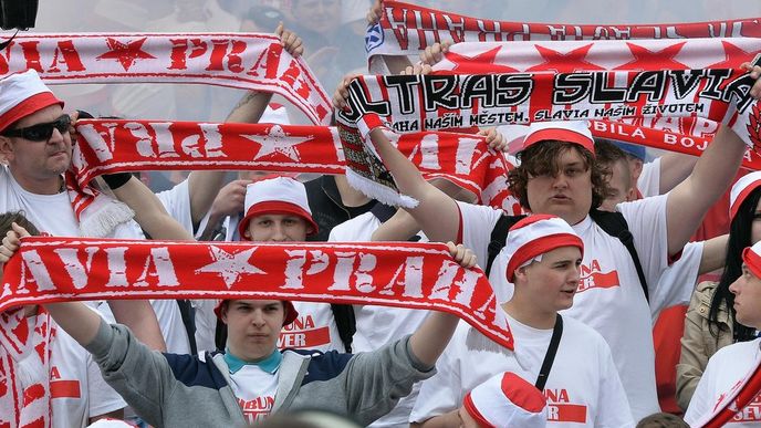 Fanoušci pražské Slavie