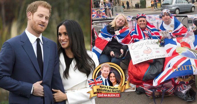 Fanoušci netrpělivě čekají na svatbu Harryho a Meghan