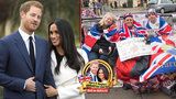 Šílenství kolem svatby Harryho a Meghan: Fanoušci kempují v ulicích