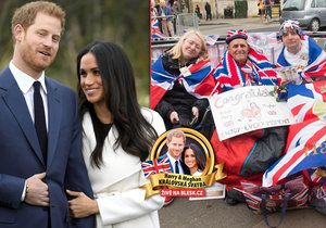 Fanoušci netrpělivě čekají na svatbu Harryho a Meghan.