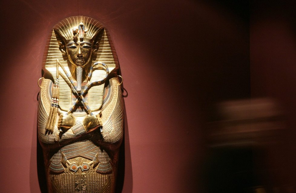 Tutanchamonova zlatá posmrtná maska je jedním ze symbolů Starověkého Egypta.